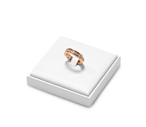 White Leather Jewelry Display Set