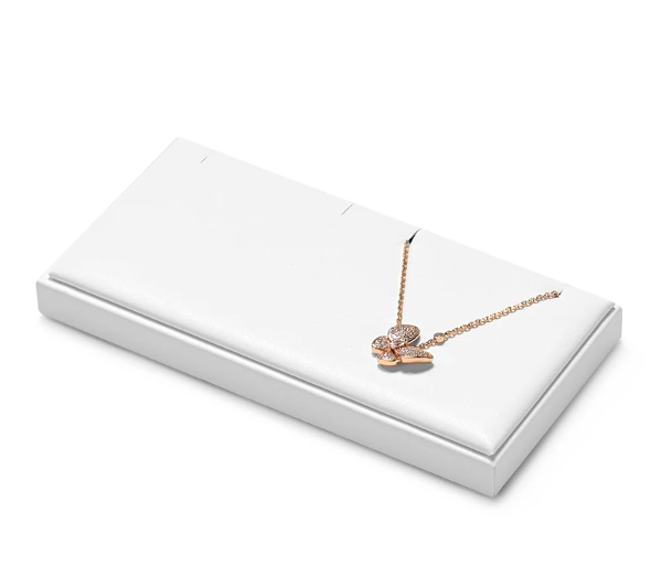 White Leather Jewelry Display Set
