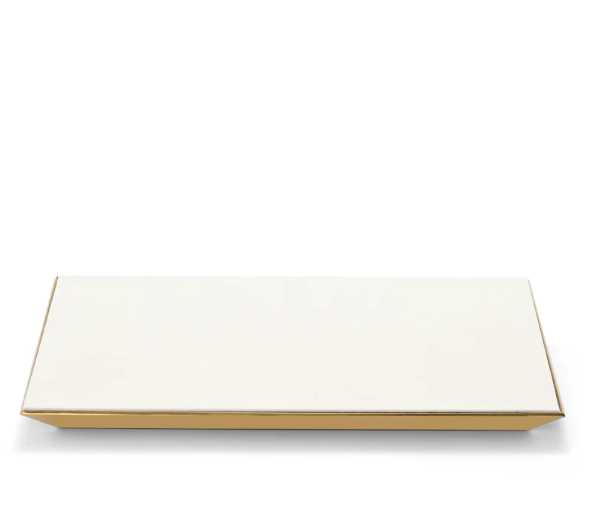 Off-White Microfiber Metal Watch Display Stand