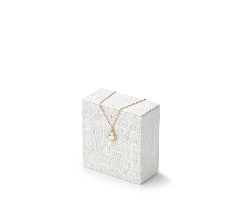 Beige Linen Jewelry Display Stand