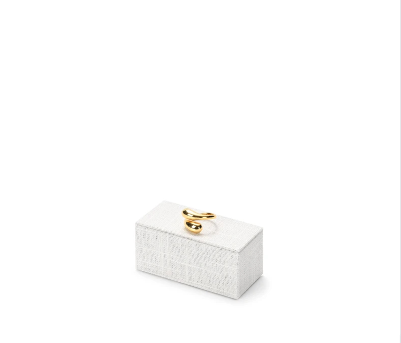 Beige Linen Jewelry Display Stand