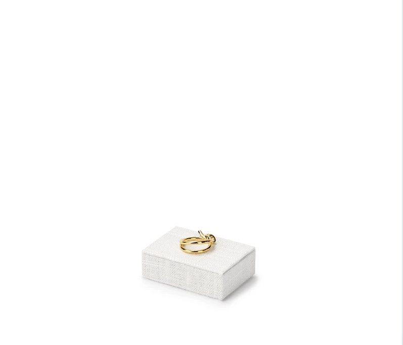 Beige Linen Jewelry Display Stand