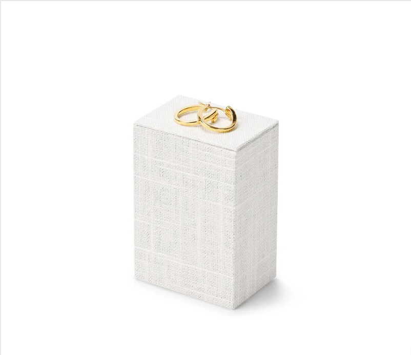 Beige Linen Jewelry Display Stand