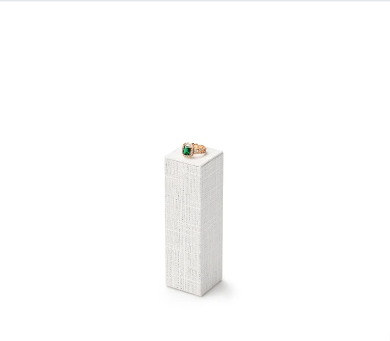 Beige Linen Jewelry Display Stand