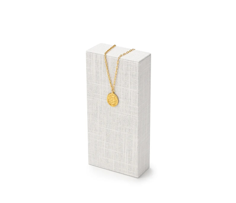 Beige Linen Jewelry Display Stand