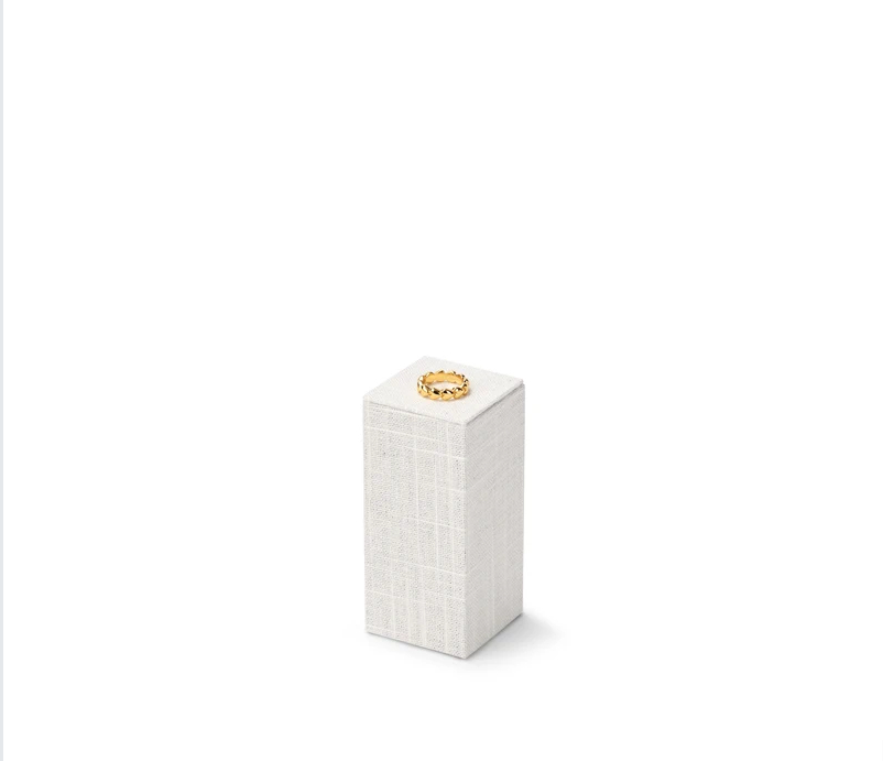 Beige Linen Jewelry Display Stand