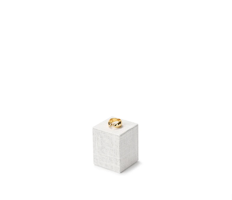 Beige Linen Jewelry Display Stand