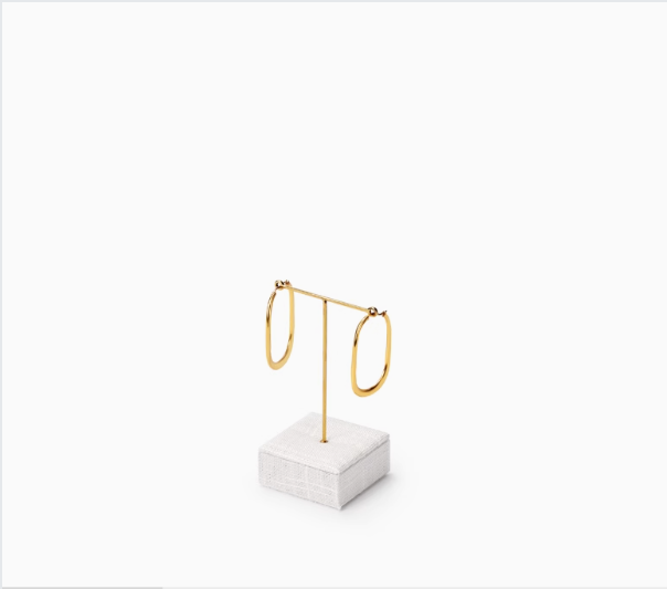 Beige Linen Jewelry Display Stand