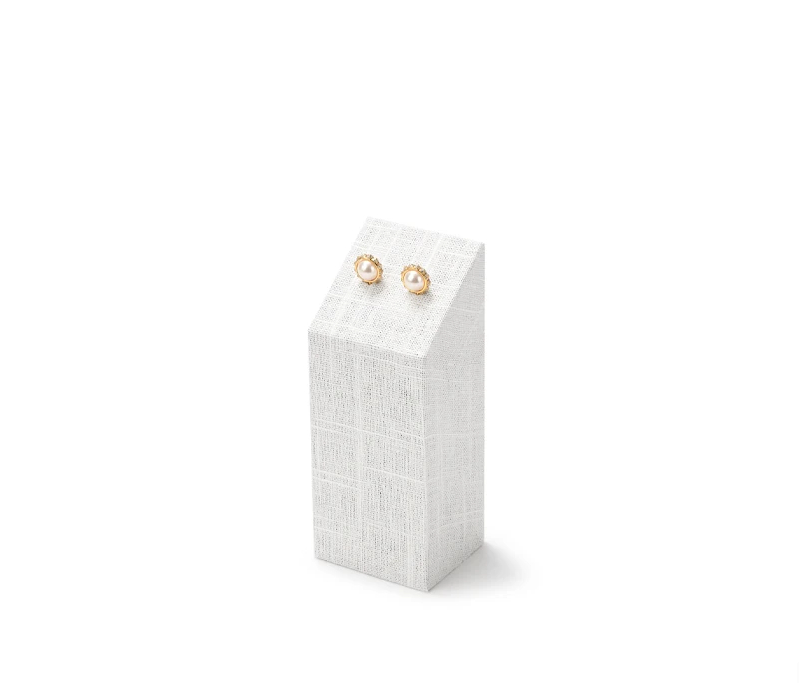 Beige Linen Jewelry Display Stand