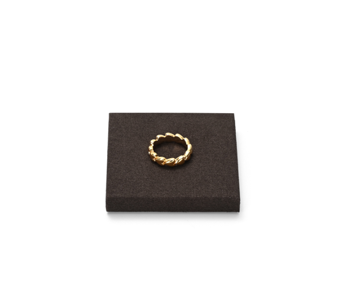 Brown Microfiber Metal Jewelry Display Stand