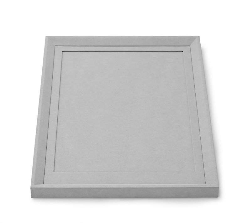 Gray Microfiber Metal Watch Display Set