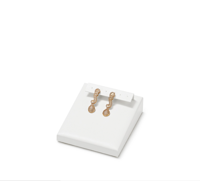 White PU Leather Jewelry Display Set