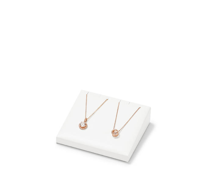 White PU Leather Jewelry Display Set