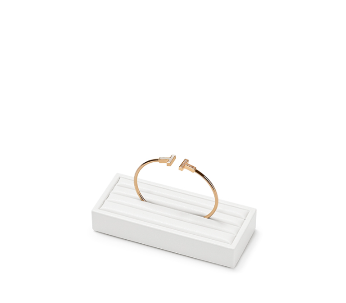 White PU Leather Jewelry Display Set