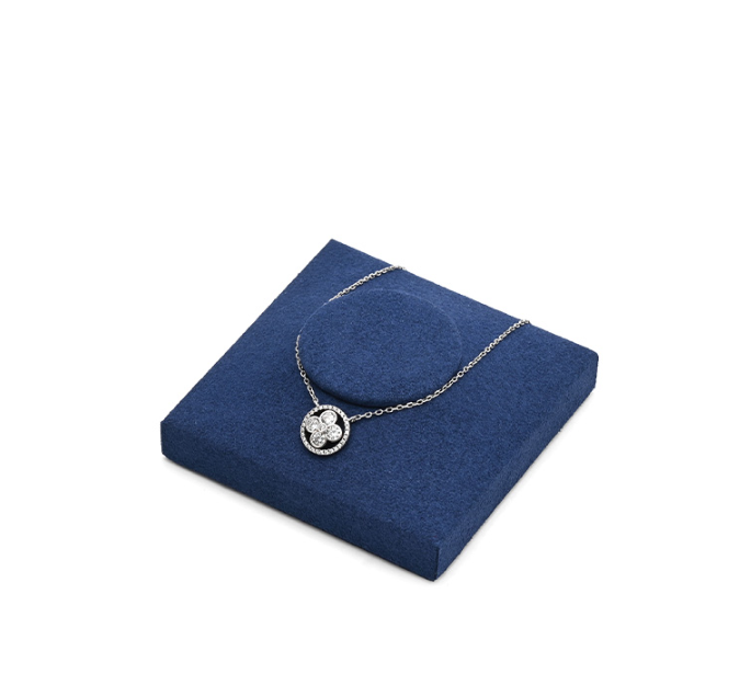 Blue Microfiber Metal Ring Display Stand