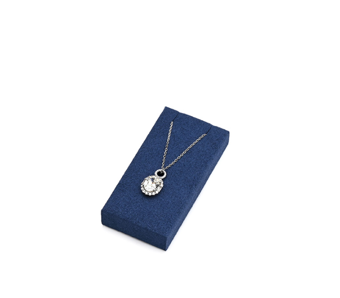 Blue Microfiber Metal Ring Display Stand