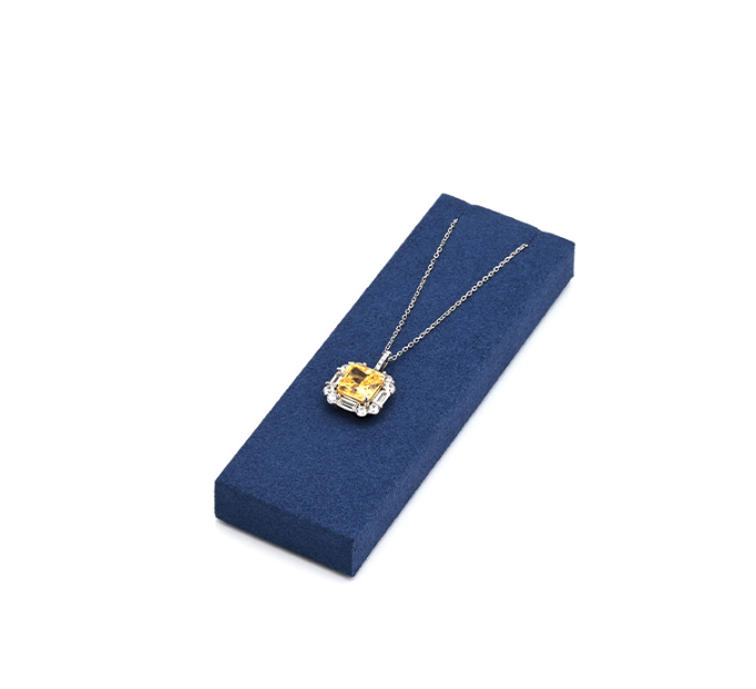 Blue Microfiber Metal Ring Display Stand