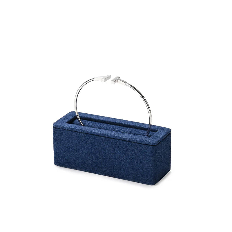 Blue Microfiber Jewelry Display Set