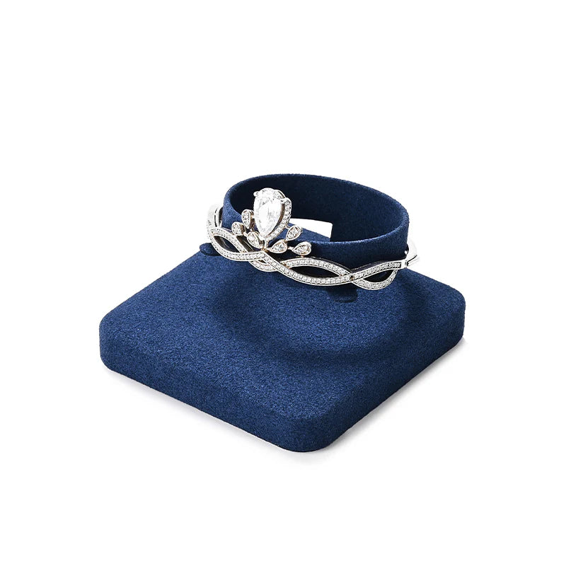 Blue Microfiber Jewelry Display Set