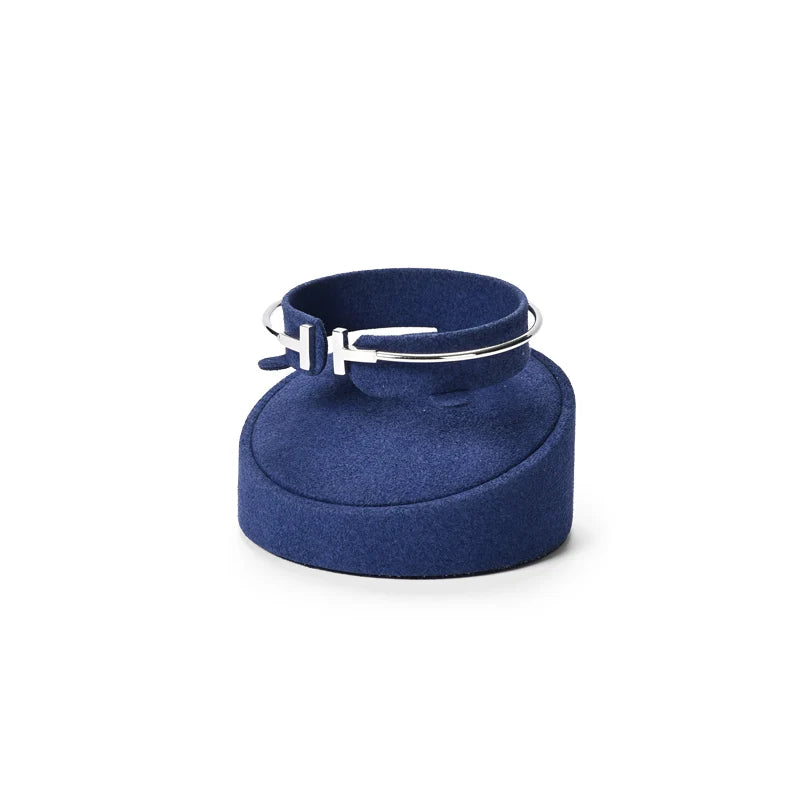 Blue Microfiber Jewelry Display Set