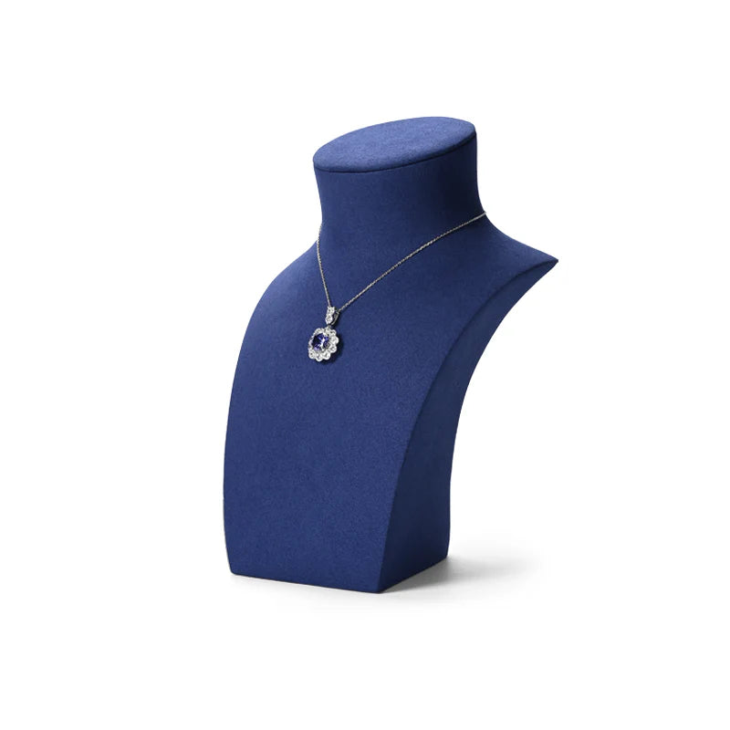 Blue Microfiber Jewelry Display Set