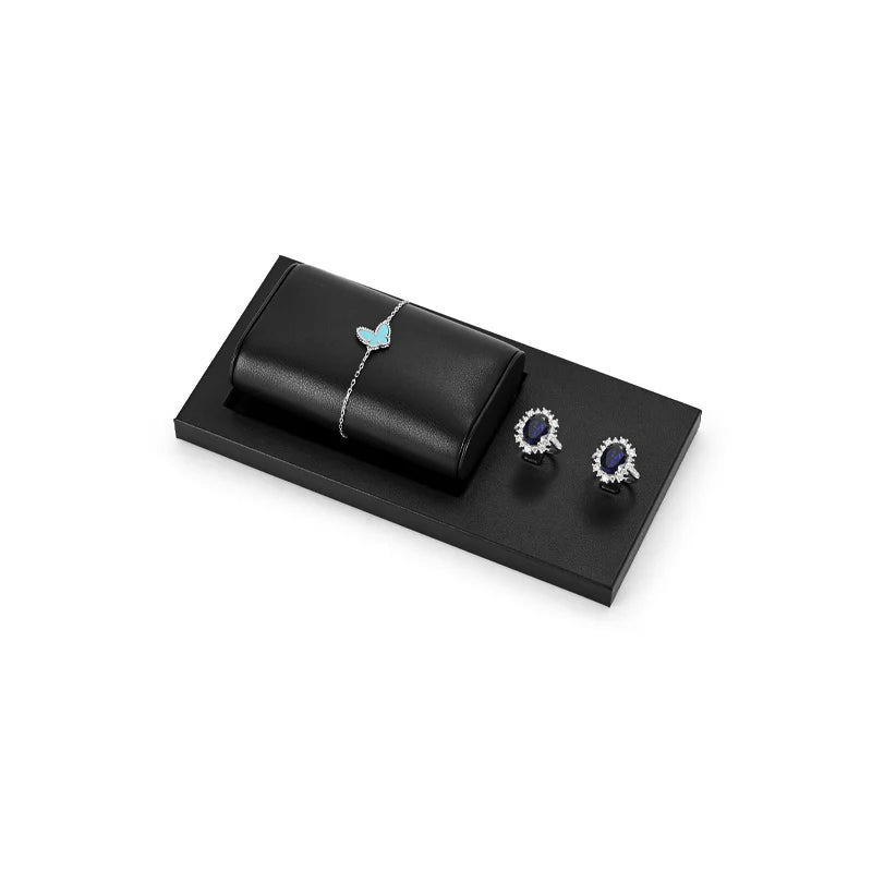 Black PU Leather Jewelry Display Set