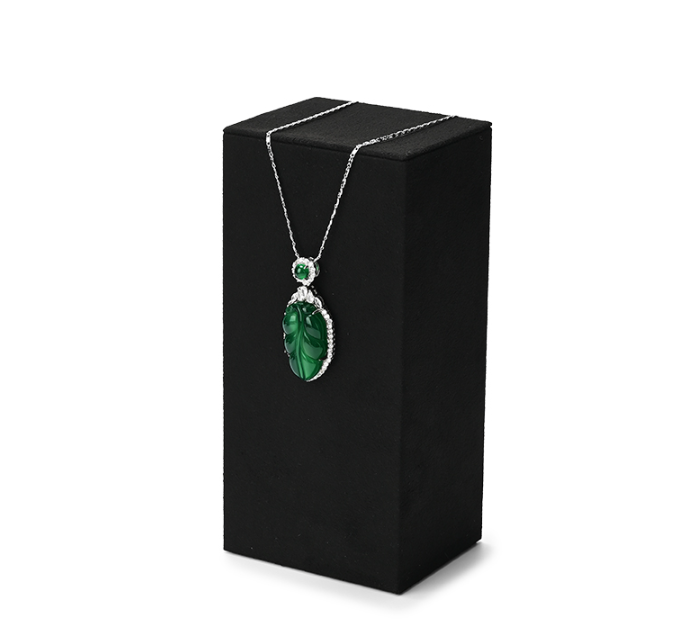 Black Microfiber Jewelry Display Stand