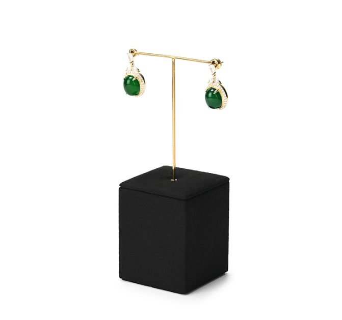 Black Microfiber Jewelry Display Stand