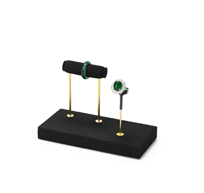 Black Microfiber Jewelry Display Stand
