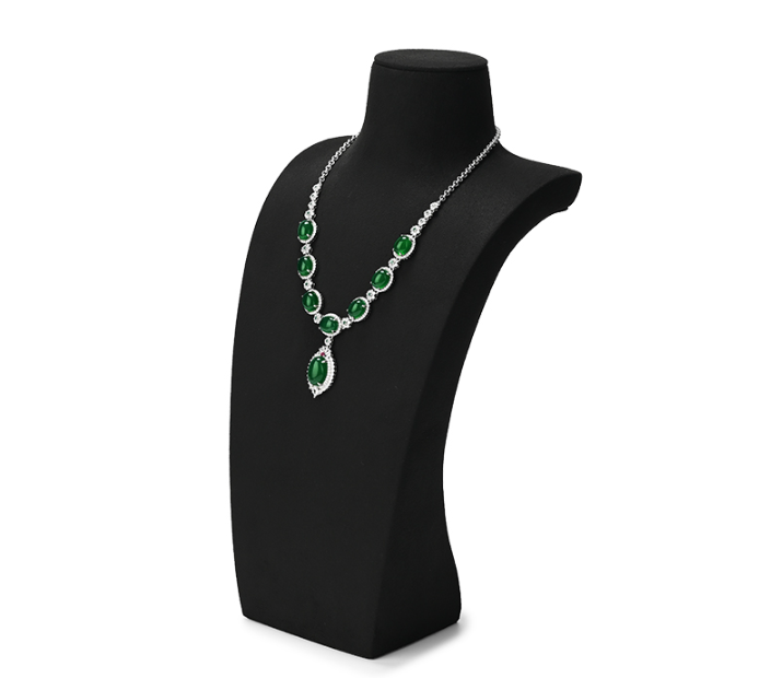 Black Microfiber Jewelry Display Stand