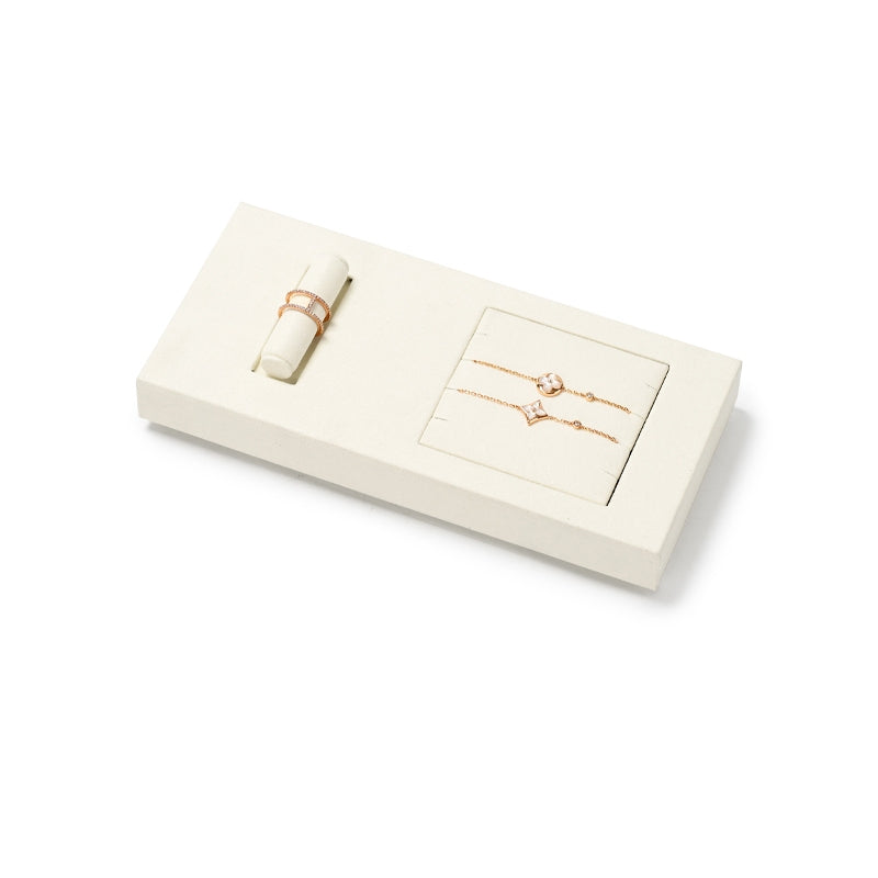 Beige Microfiber Necklace Display Stand