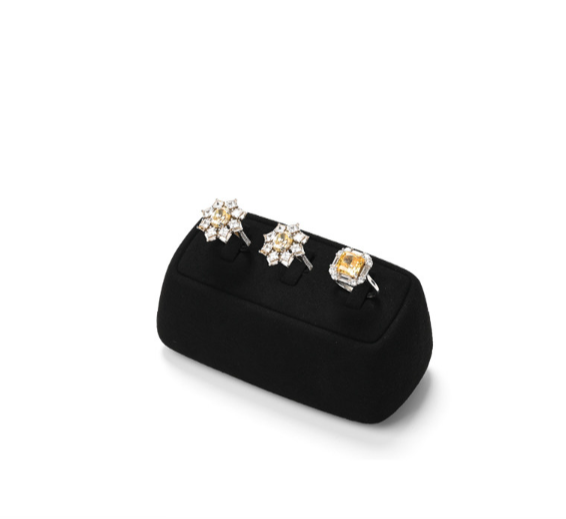 Black Microfiber Jewelry Display Stand
