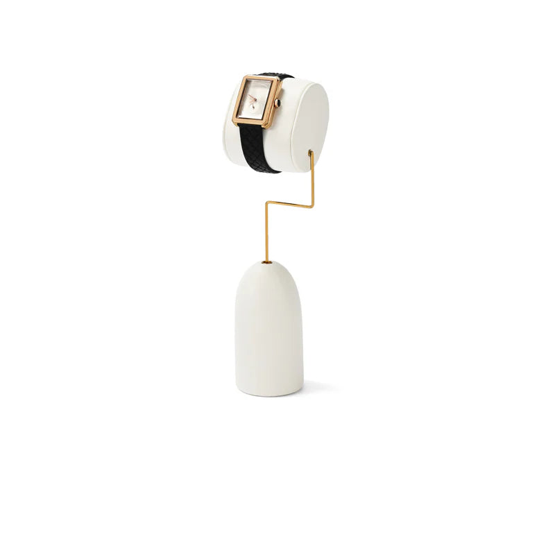 White PU Leather Jewelry Display Set