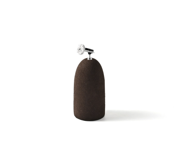 Coffee Leather Jewelry Display Stand