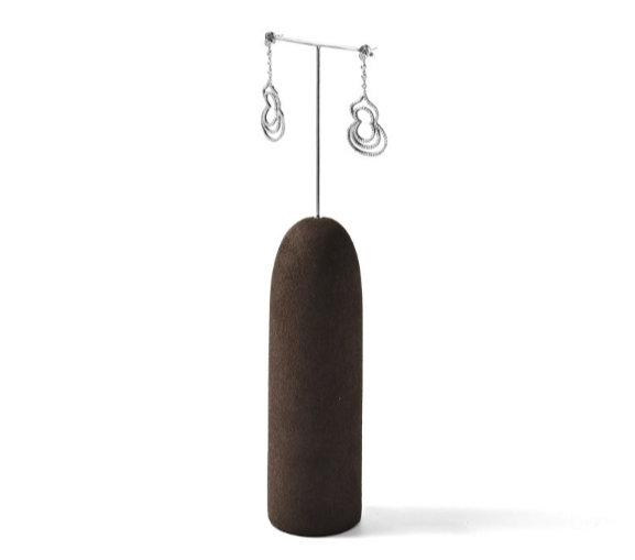 Coffee Leather Jewelry Display Stand
