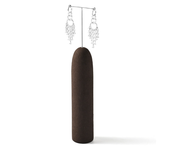 Coffee Leather Jewelry Display Stand