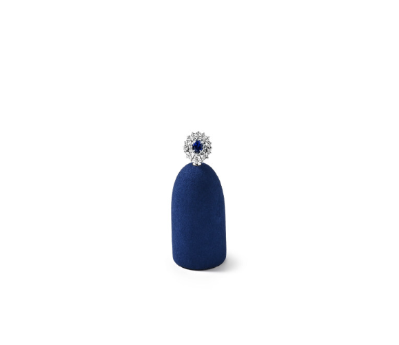 Blue Microfiber Jewelry Display Set