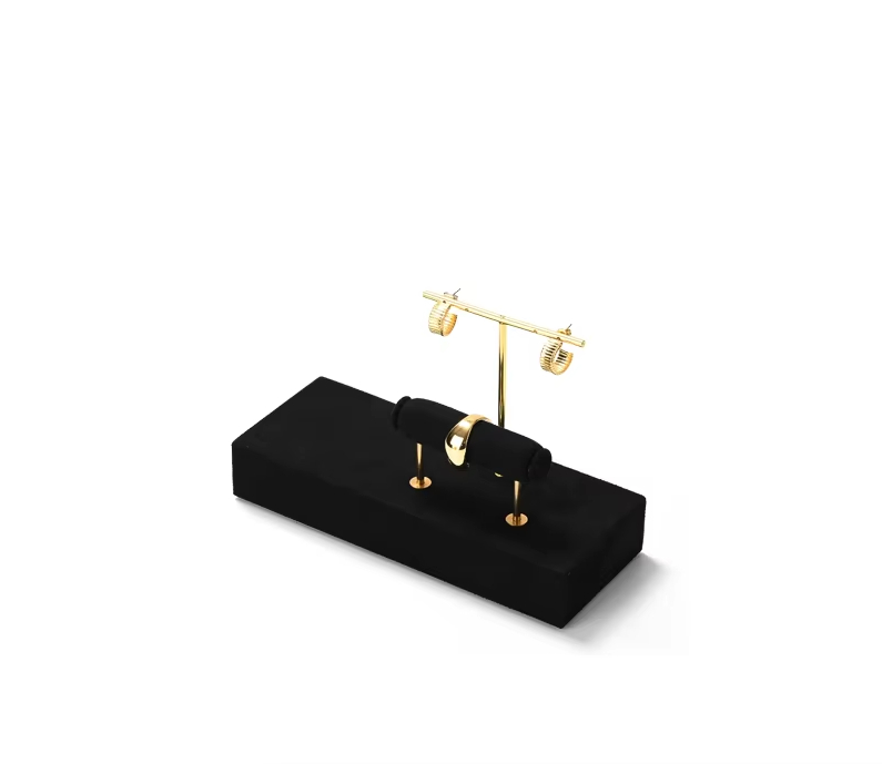 Black Microfiber Jewelry Display Set