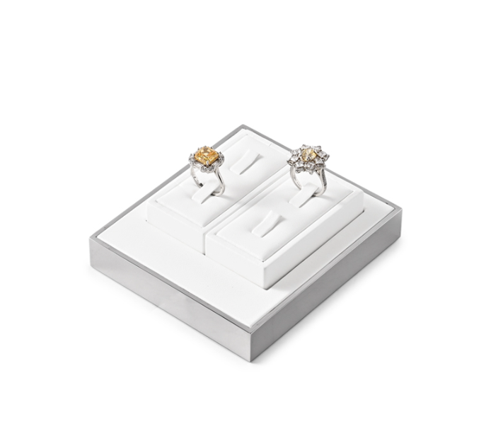 White PU Leather Necklace Display Stand