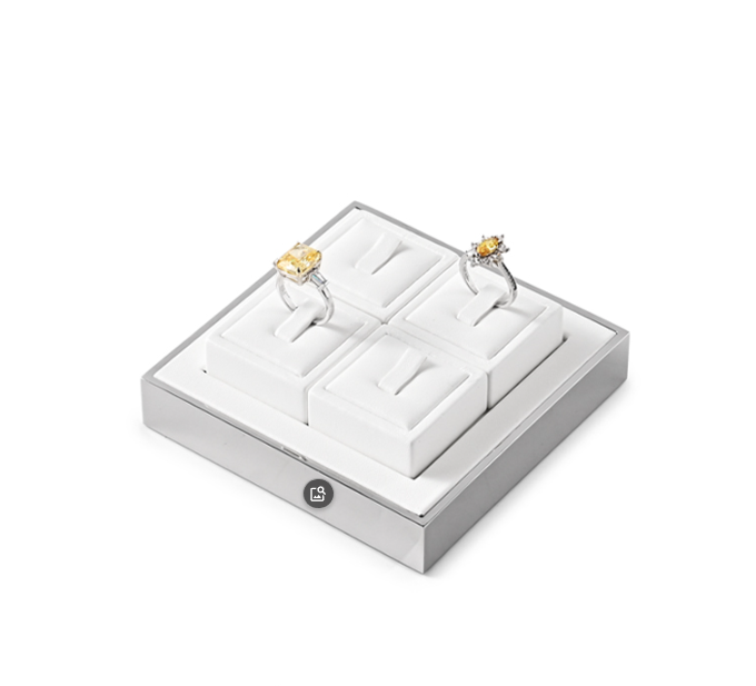 White PU Leather Necklace Display Stand