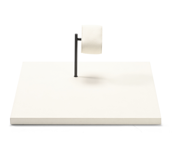 Beige Microfiber Metal Jewelry Display Stand