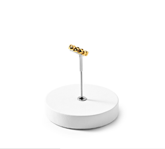 White Leather Jewelry Display Stand