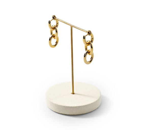 Beige Microfiber Jewelry Display Set