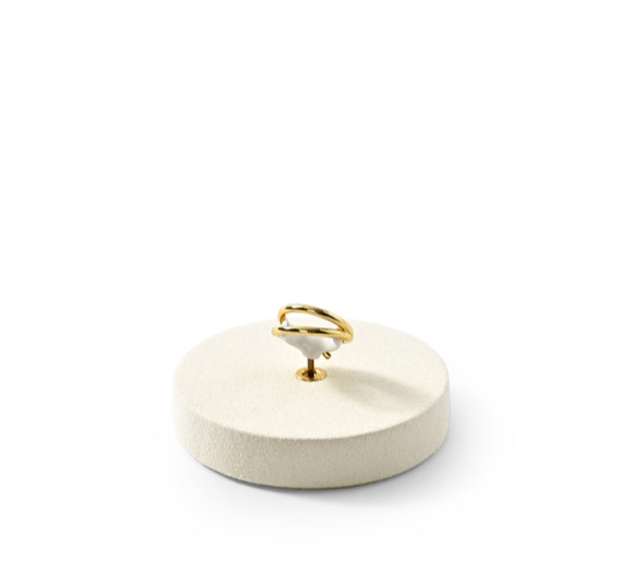 Beige Microfiber Jewelry Display Set