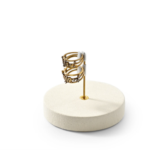 Beige Microfiber Jewelry Display Set