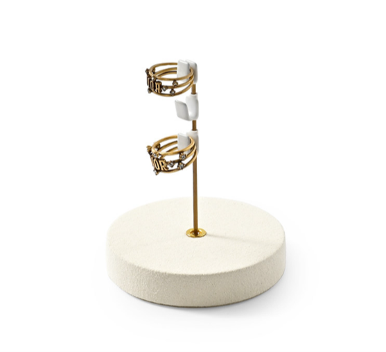 Beige Microfiber Jewelry Display Set