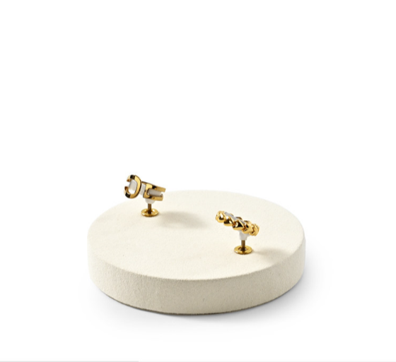 Beige Microfiber Jewelry Display Set