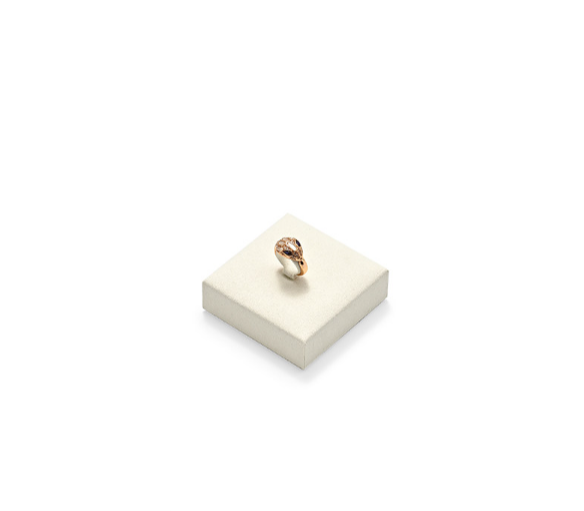 Beige Microfiber MDF Jewelry Display Stand