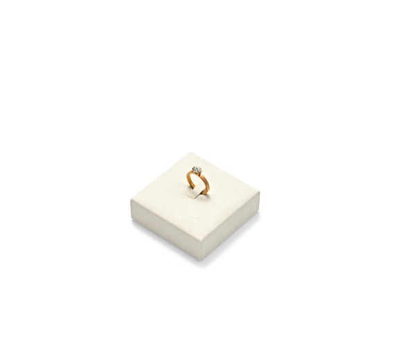 Beige Microfiber MDF Jewelry Display Stand