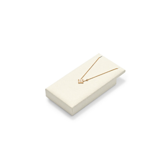 Beige Microfiber MDF Jewelry Display Stand